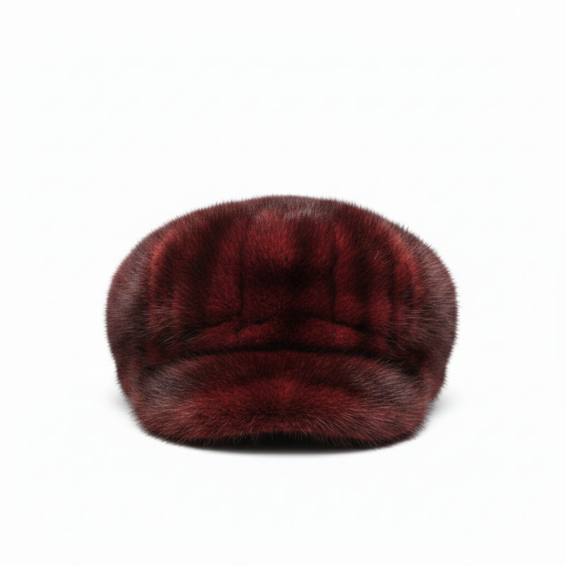 Sterling Mink Fur Winter Baseball Cap™ with Adjustable Fit