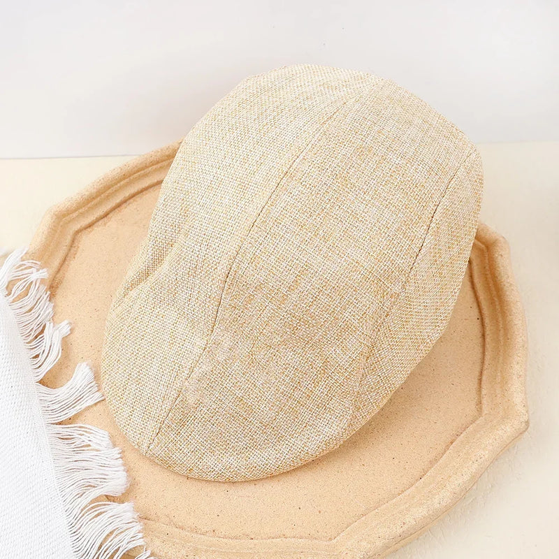 Sterling Marlowe Painter Beret Linen Blend Adjustable Solid Cap™