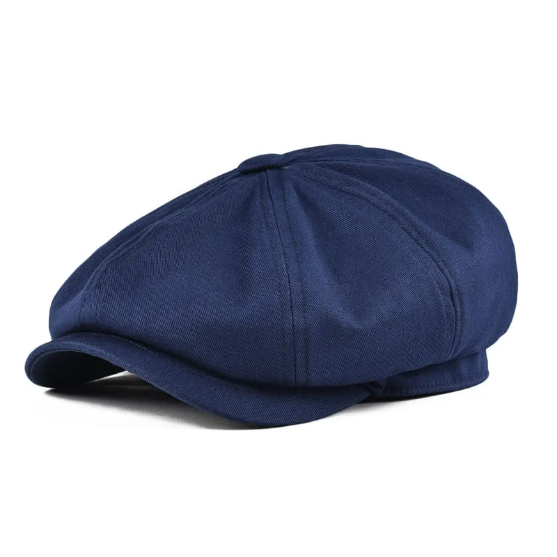 Sterling VL003 Cotton Newsboy Cap™   With Eight Panel Button Crown