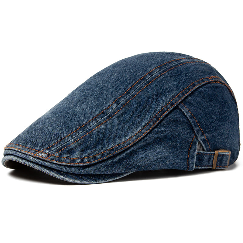 Sterling Four Seasons Denim™ Newsboy Cap Washed Flat Brim