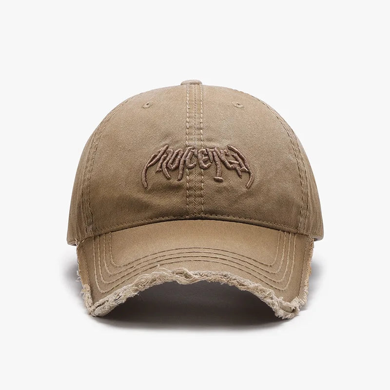 Sterling™ Adjustable Cotton Baseball Cap With Raised Letter Embroidery