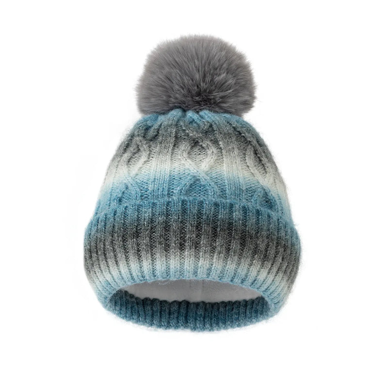 Sterling Aurelia Multicolor Knit Beanie™ with Pompom