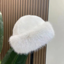 Sterling Plush Faux Fur Winter Hat With Wide Brim