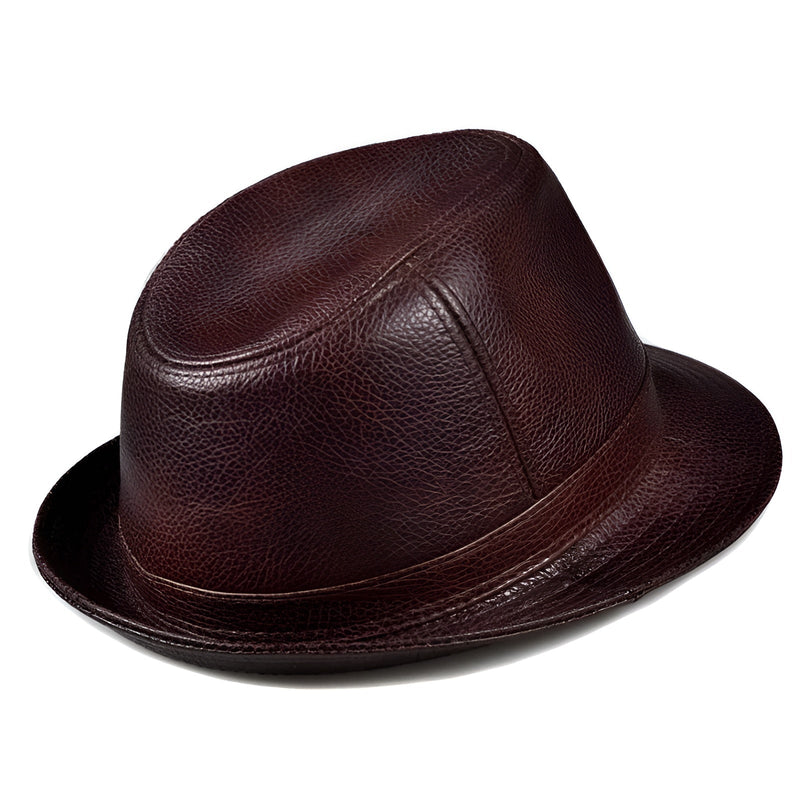 Sterling Trilby Hat™ Leather Short Brim Timeless Style