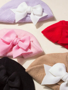 Sterling™ Baby Knit Beret with Bow Detail