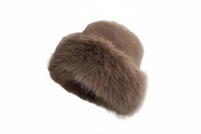Sterling™ Winter Bucket Hat Faux Fur Leopard Print