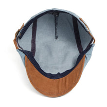 Sterling Denim Cotton Newsboy Cap™ Patchwork Brown Beret