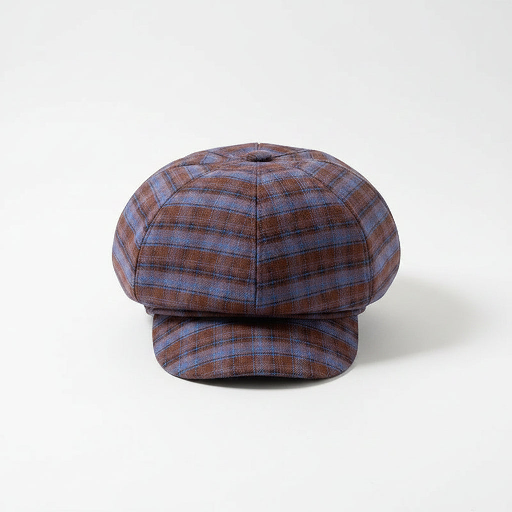 Sterling Huanji Lightweight Octagonal Beret™  With Cloud Check Pattern