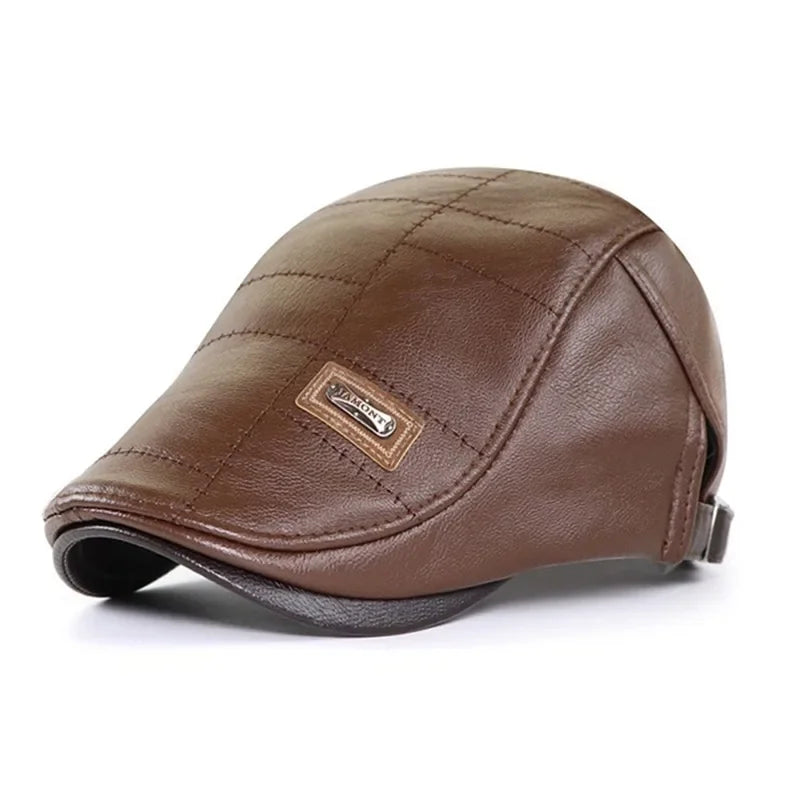 Sterling Retro PU Faux Leather Newsboy Cap™ — Sterling Hat Company