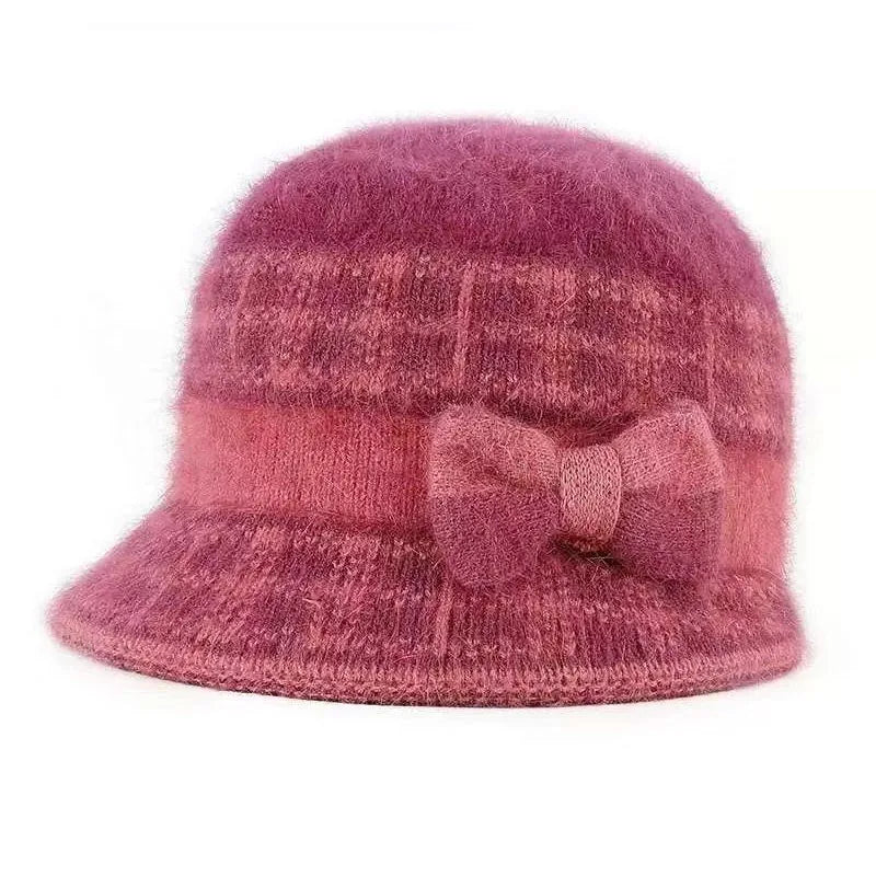 Sterling Dome Bow Bucket Cap™ Winter Cloche Hat Bow Accent