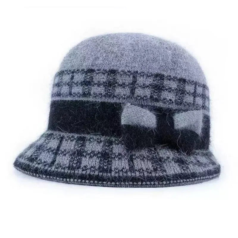 Sterling Dome Bow Bucket Cap™ Winter Cloche Hat Bow Accent