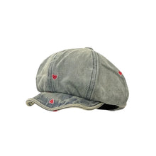 Sterling Korean Retro Newsboy Cap™ Plaid Denim Soft Octagonal Crown