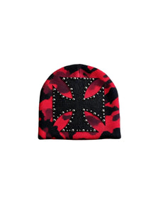 Sterling ™ Nocturne Leather Beret Hat With Rivet Cross Detail