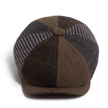 Sterling Vintage Newsboy™ Octagonal Herringbone Elastic Cap