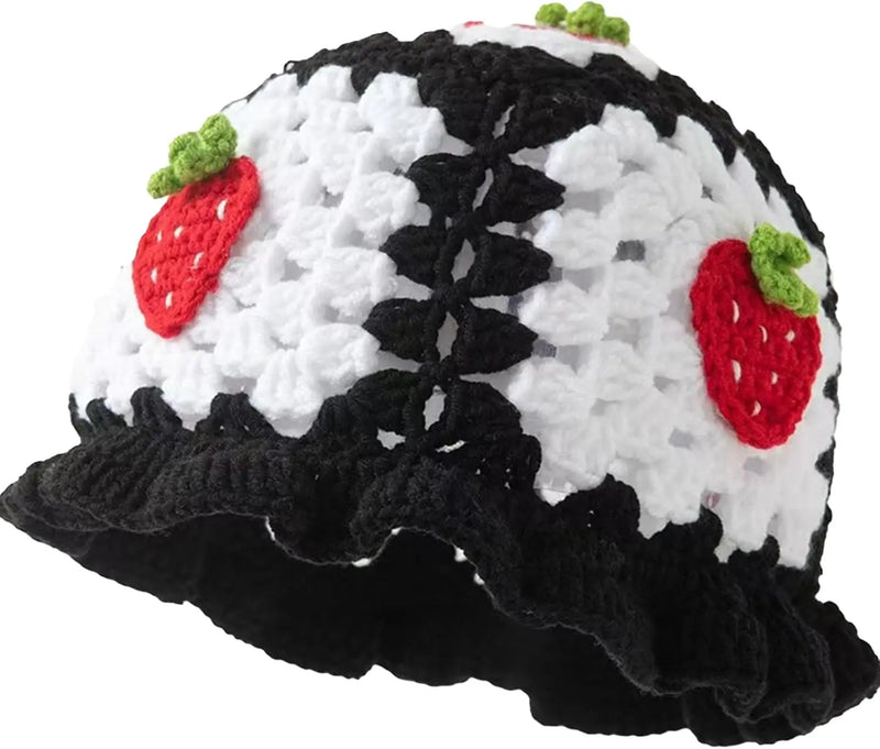 Sterling Strawberry Crochet Bucket Hat™ - Packable Style