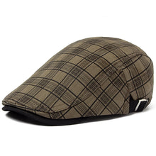 Sterling Vintage Stripes Plaid Flat Cap™ Cotton Linen Lightweight Visor