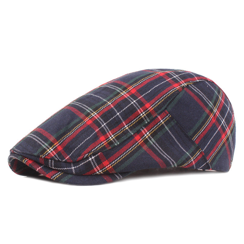 Sterling Fine Stripe Lattice Beret™ Plaid Duckbill Brim
