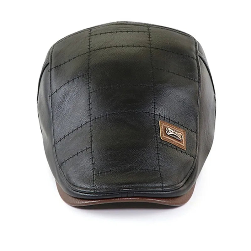Sterling Retro PU Faux Leather Newsboy Cap™ — Sterling Hat Company