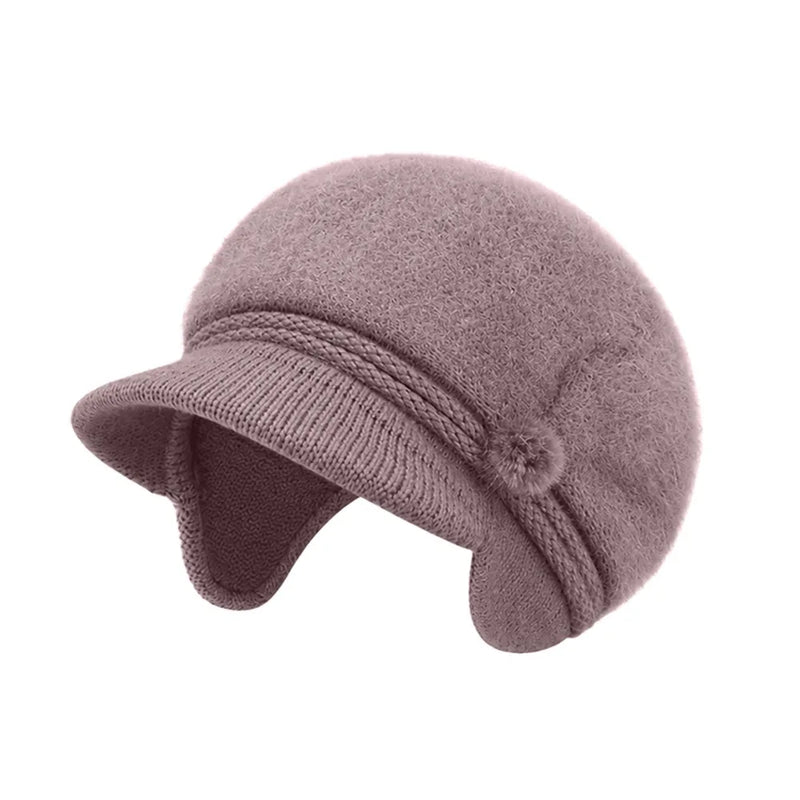 Sterling Winter Hat™ Set Curved Brim Lined Beanie Flower Detail Neck Warmer
