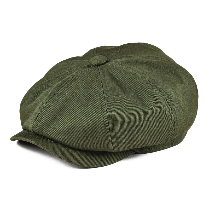 Sterling VL003 Cotton Newsboy Cap™   With Eight Panel Button Crown