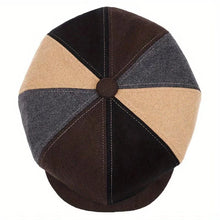 Sterling Patchwork Beret Polyester Flat Cap™ With Paneled Newsboy Crown