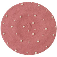 Sterling Celestine Wool Beret™ with Pearl Bead Detail