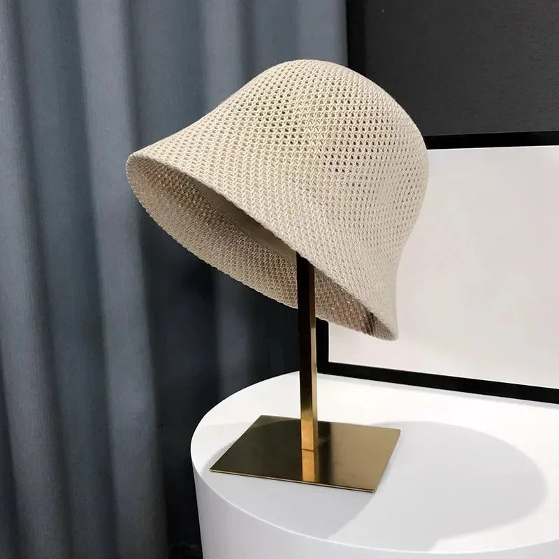 Sterling Terra Mode™ Knit Bucket Hat Hollow Cotton Soft Form