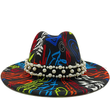 Sterling Fedora Hat™ Modern Psychedelic Pearl Design