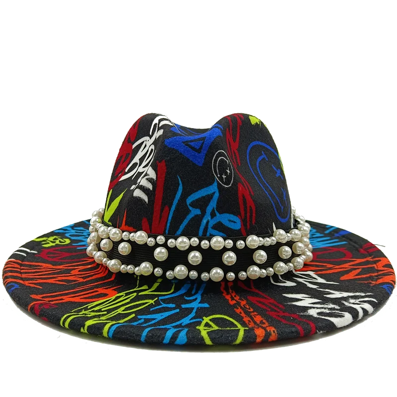 Sterling Fedora Hat™ Modern Psychedelic Pearl Design