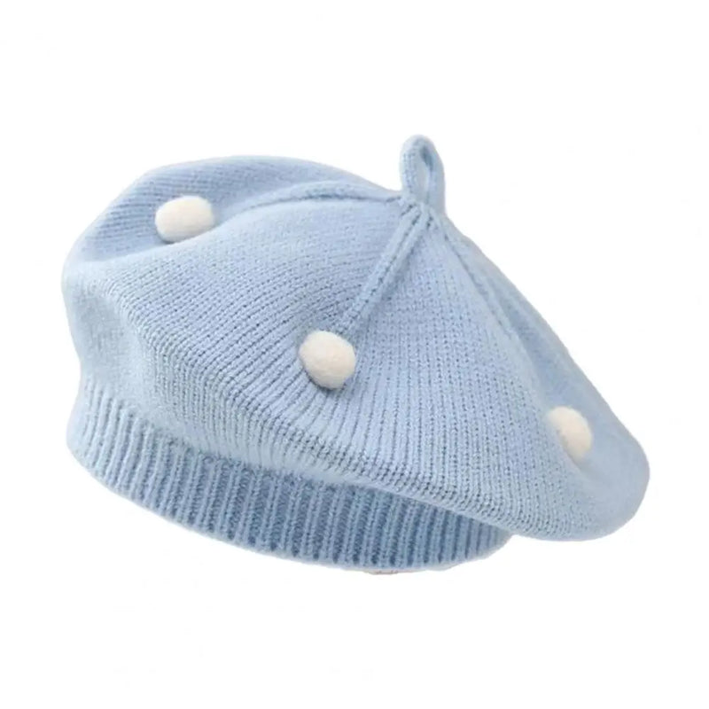 Sterling Amelie Baby Knit Beret™ with Plush Pom