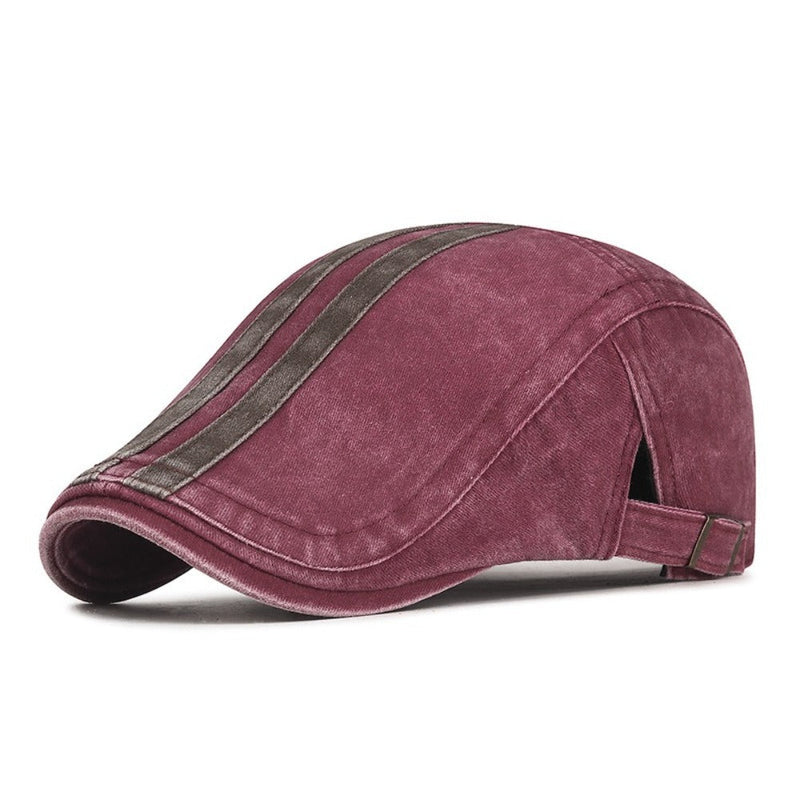 Sterling New Vintage Cotton Flat Visor™ Beret Adjustable Sun Cap