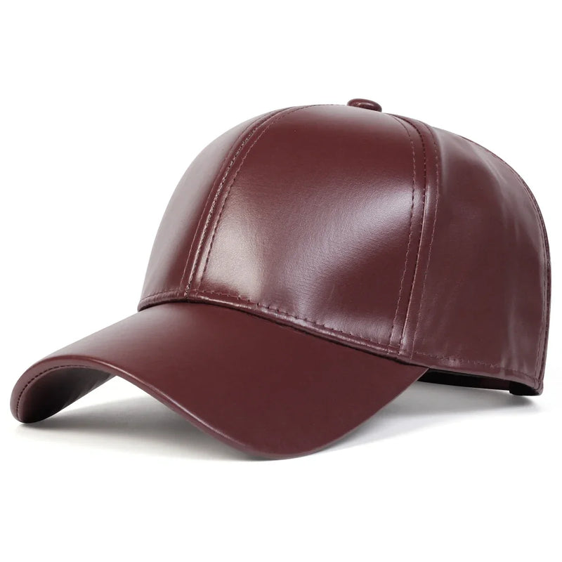 Sterling Light Panel Adjustable PU Leather Baseball Cap™   with Curved Visor