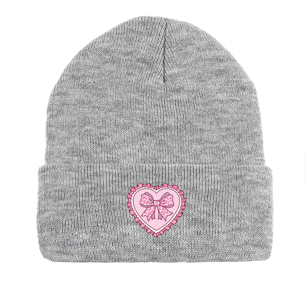 Sterling™ Pink Bow Love Cuffed Beanie