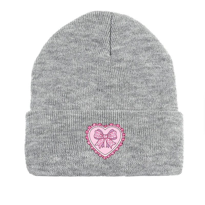 Sterling™ Pink Bow Love Cuffed Beanie