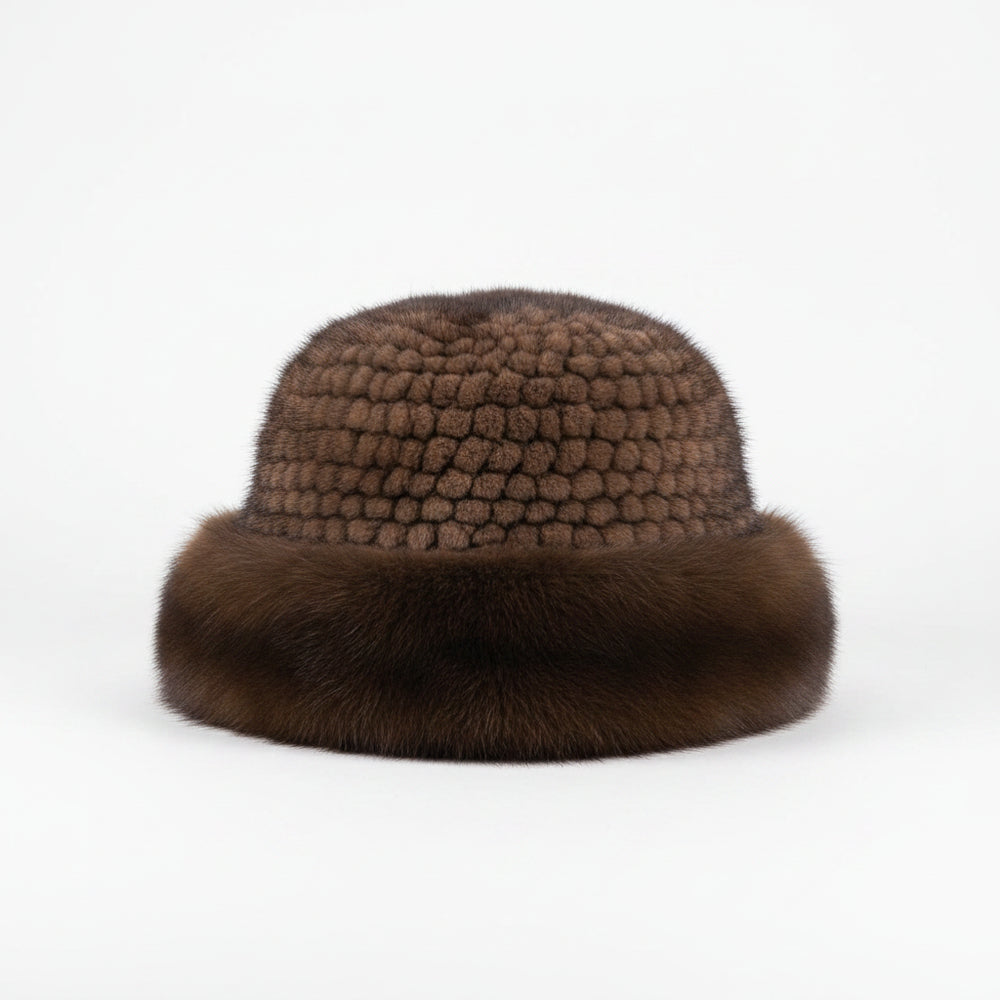 Sterling Norelle Winter Beanie™ - Knitted Mink & Fox Fur