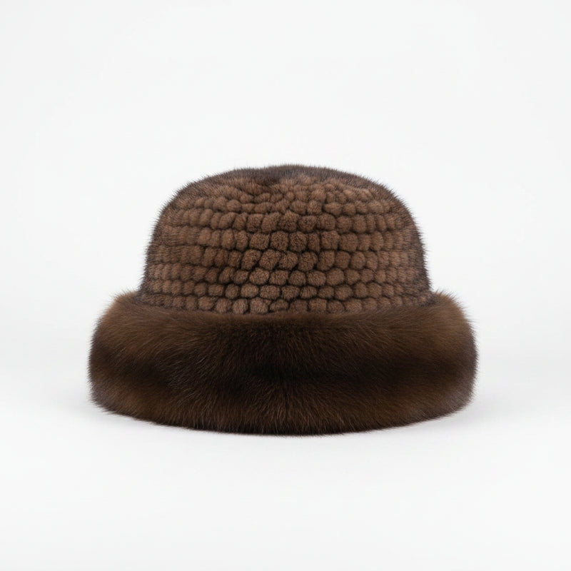 Sterling Norelle Winter Beanie™ - Knitted Mink & Fox Fur