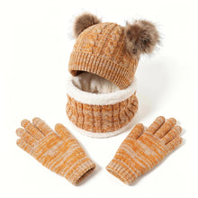 Sterling™ Nivali Kids Winter Knit Set With Twin Pom Hat