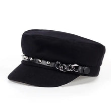 Sterling Rivet Chain Military Cap™ Flat Top Fabric Chain Trim