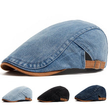 Sterling Denim Cotton Newsboy Cap™ Patchwork Brown Beret