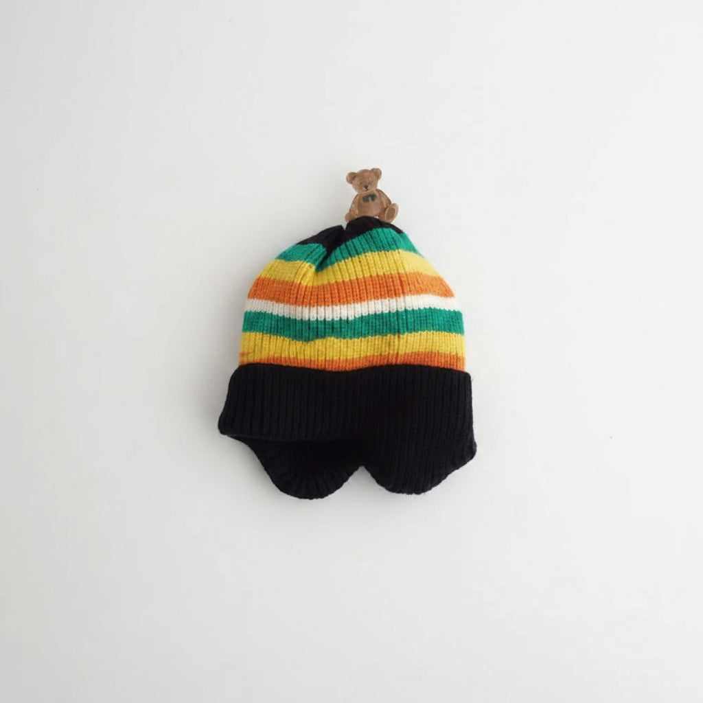 Sterling Rainbow Stripe Beanie™ with Pom Pom
