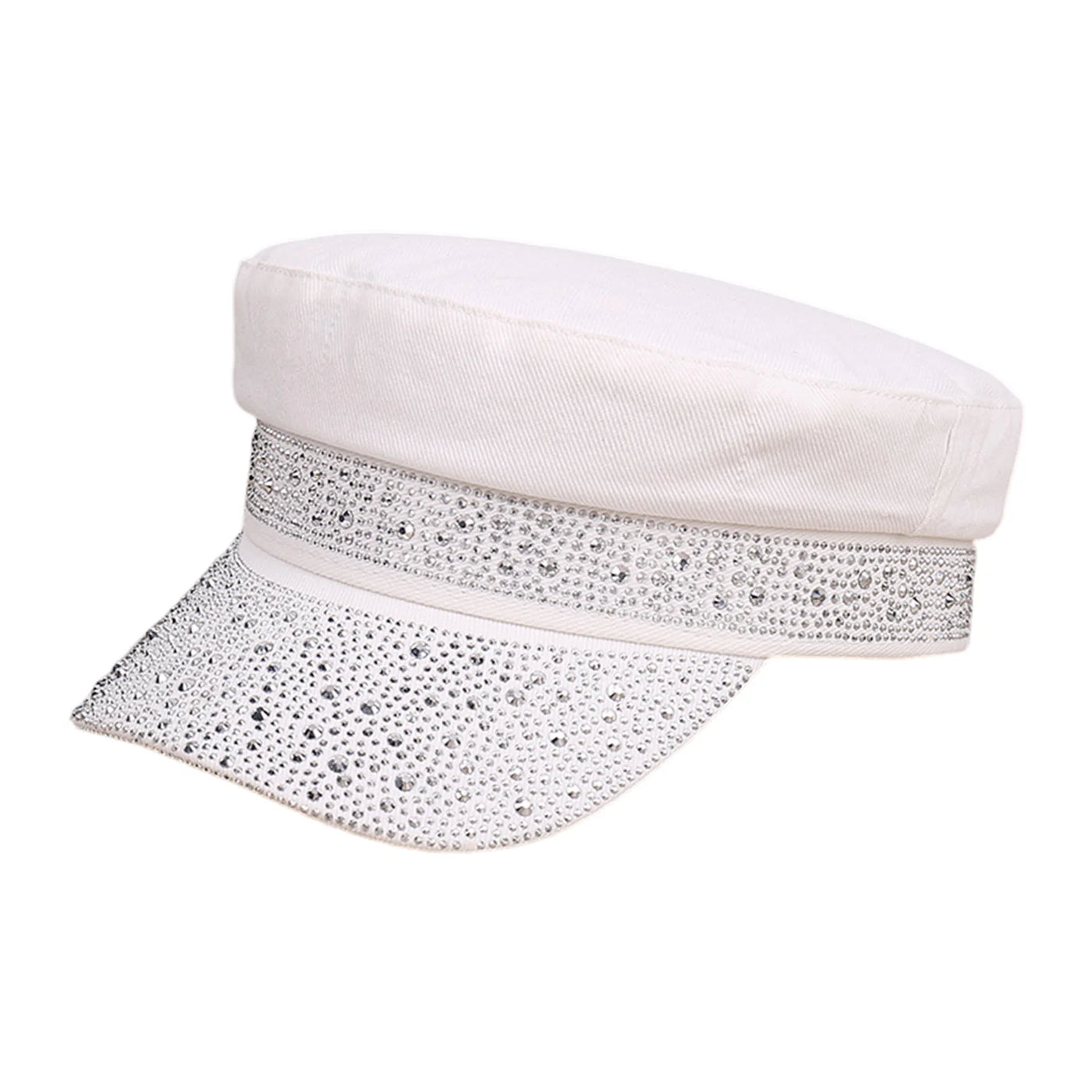 Sterling Rhinestone Flat Top Cap™ One Size Embellished Sun Hat
