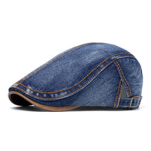 Sterling™ Washed Denim Newsboy Cap With Oversized Crown