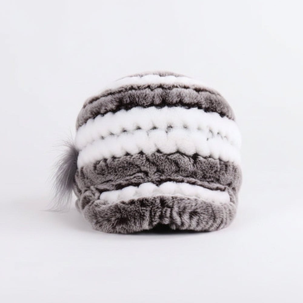 Sterling Rex Knit™ Beanie Winter Hat Rabbit Fur Soft Knitted Finish