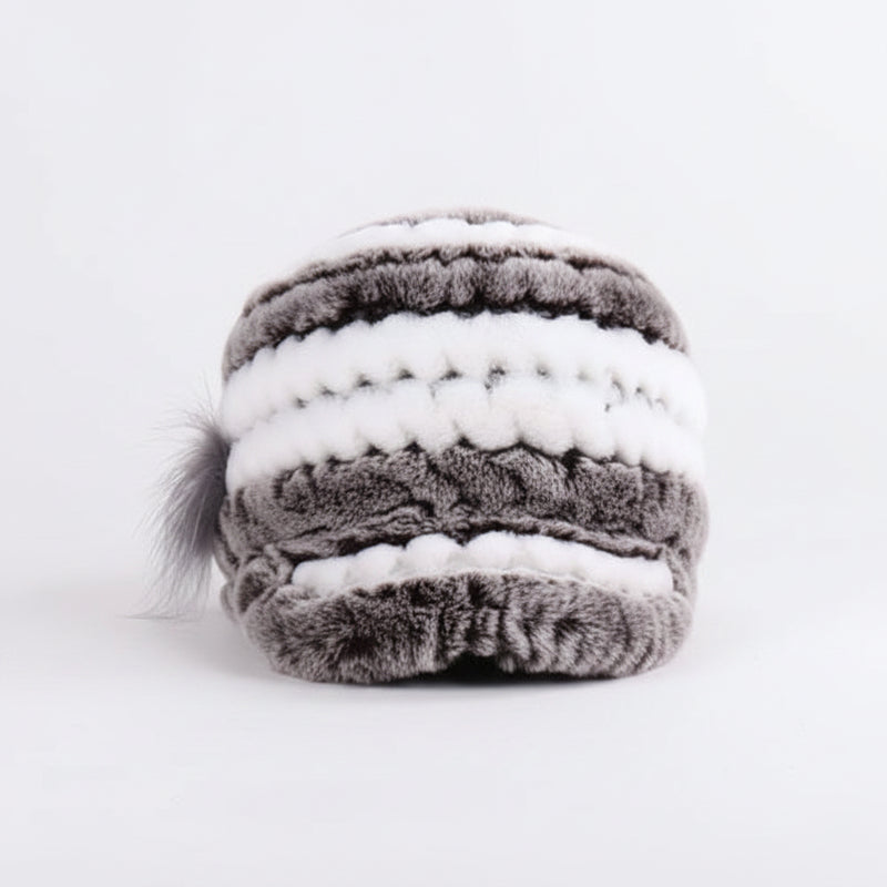 Sterling Rex Knit™ Beanie Winter Hat Rabbit Fur Soft Knitted Finish