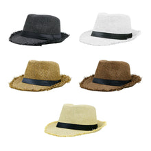 Sterling Trilby Straw Hat™ Frayed Brim Summer Style