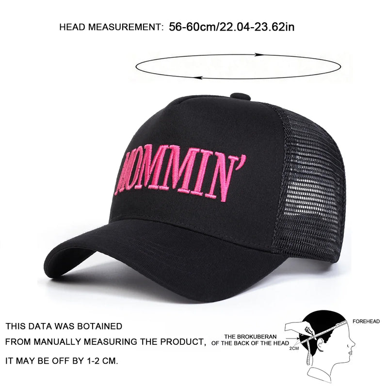 Sterling MOMMIN™ Mesh Baseball Cap Embroidered Letter Detail