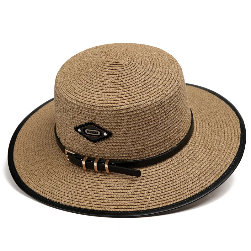 Sterling French Retro Flat™ Straw Sun Hat Wide Brim
