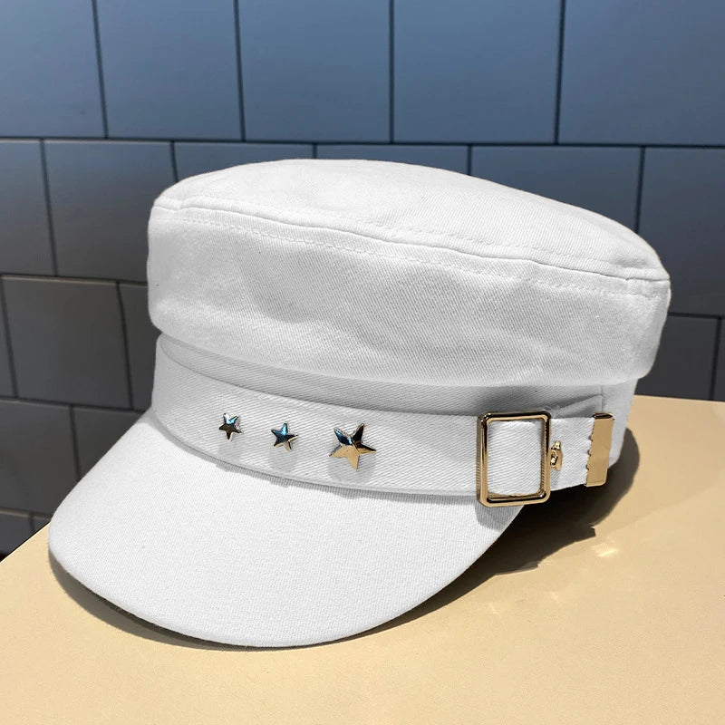 Sterling British Retro Navy Beret™ Cotton Short Visor
