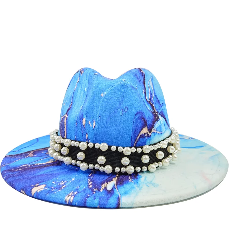 Sterling Fedora Hat™ Modern Psychedelic Pearl Design
