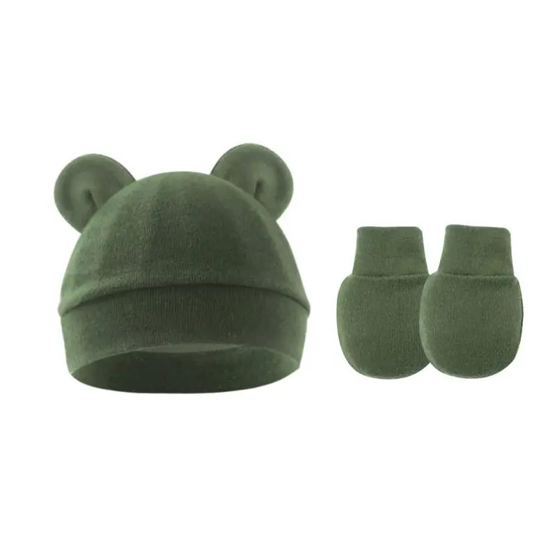 Sterling™ Newborn Bow Beanie and Mittens Set